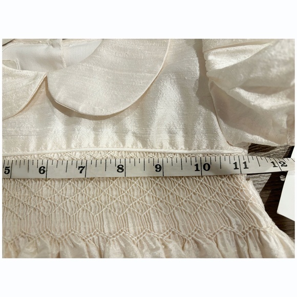 Strasburg Ivory Silk Smocked Dress Size 3 Special Occasion Flower Girl NWT - Picture 9 of 10